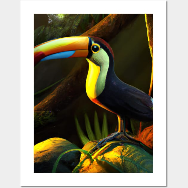 Toucan in Jungle Wall Art by maxcode